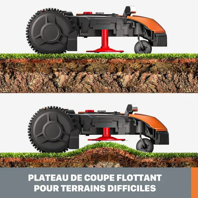 Robot tondeuse connecté WORX PLUS Wr165e, 500 m² - illustration 2